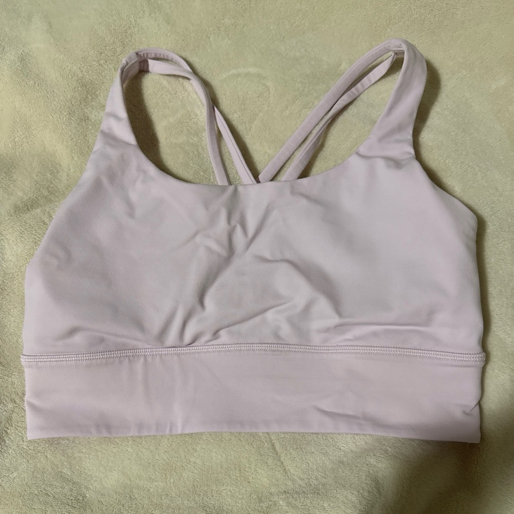 Lululemon Energy Long Line Bra Pink Organza 8